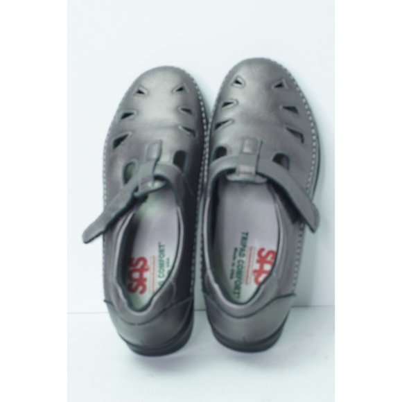 SAS Woman's TriPad Comfort Slip On Shoes Grey Leather 6.5W - Picture 8 of 8